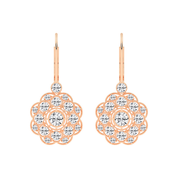 Mandala Sparkle Diamond Earrings