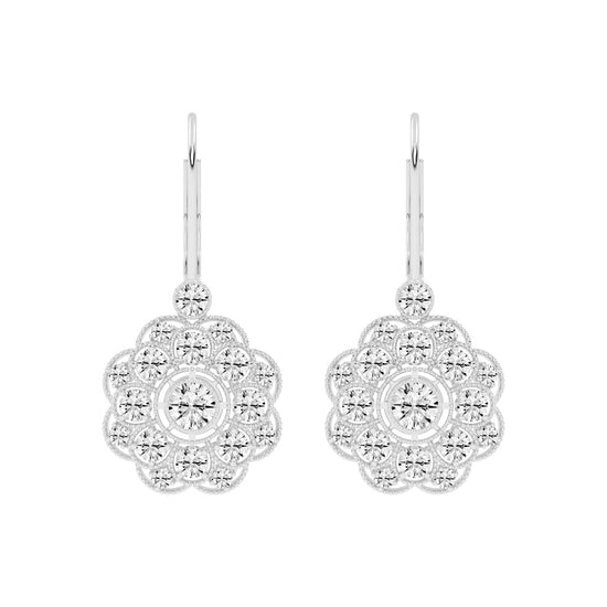 Mandala Sparkle Diamond Earrings