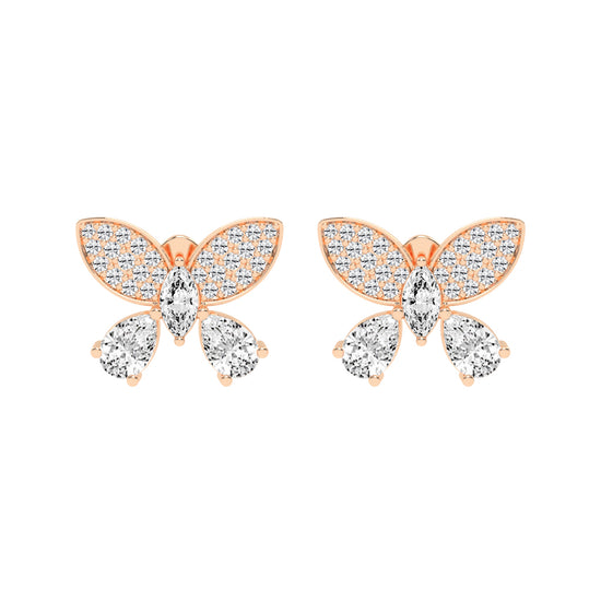 Enchanted Flutter Diamond Stud Earrings