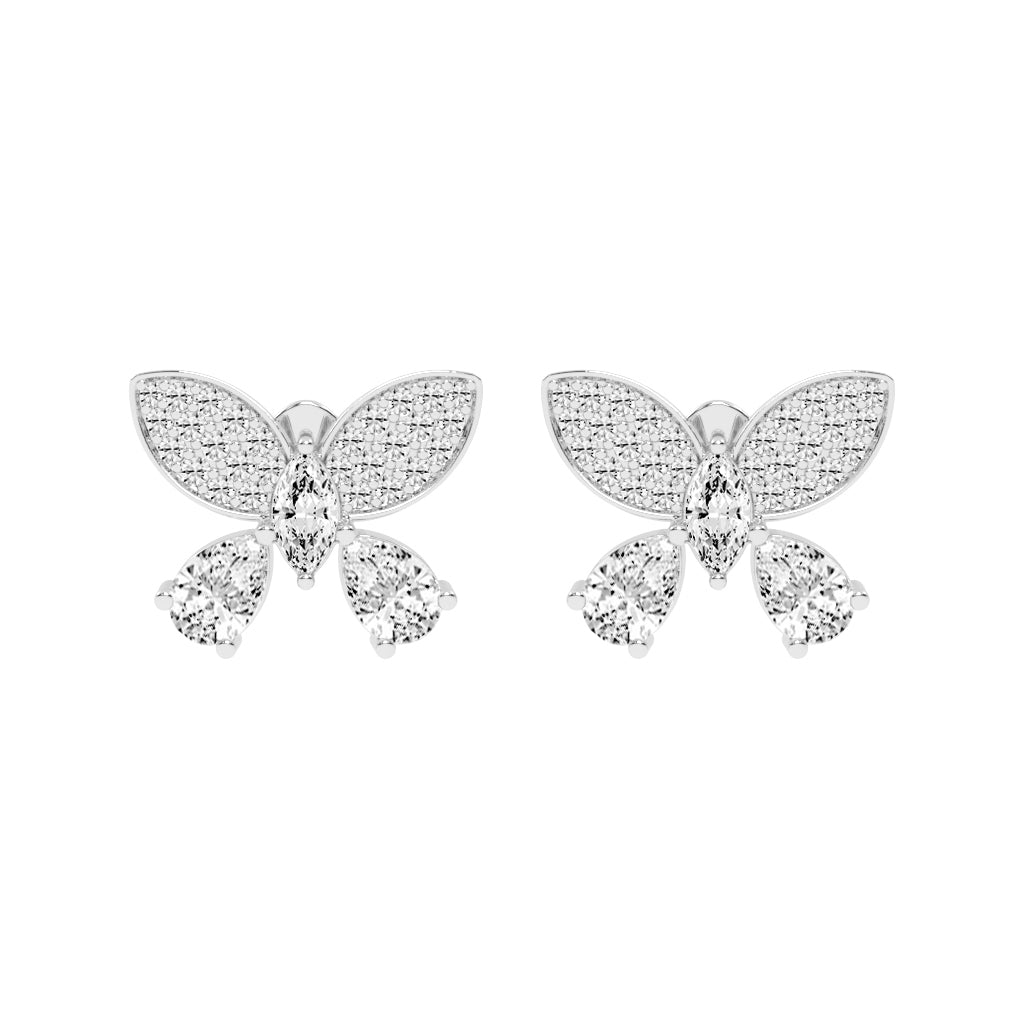 Enchanted Flutter Diamond Stud Earrings