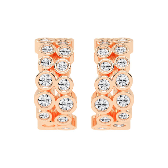 Bubble Brilliance Hoop Earrings