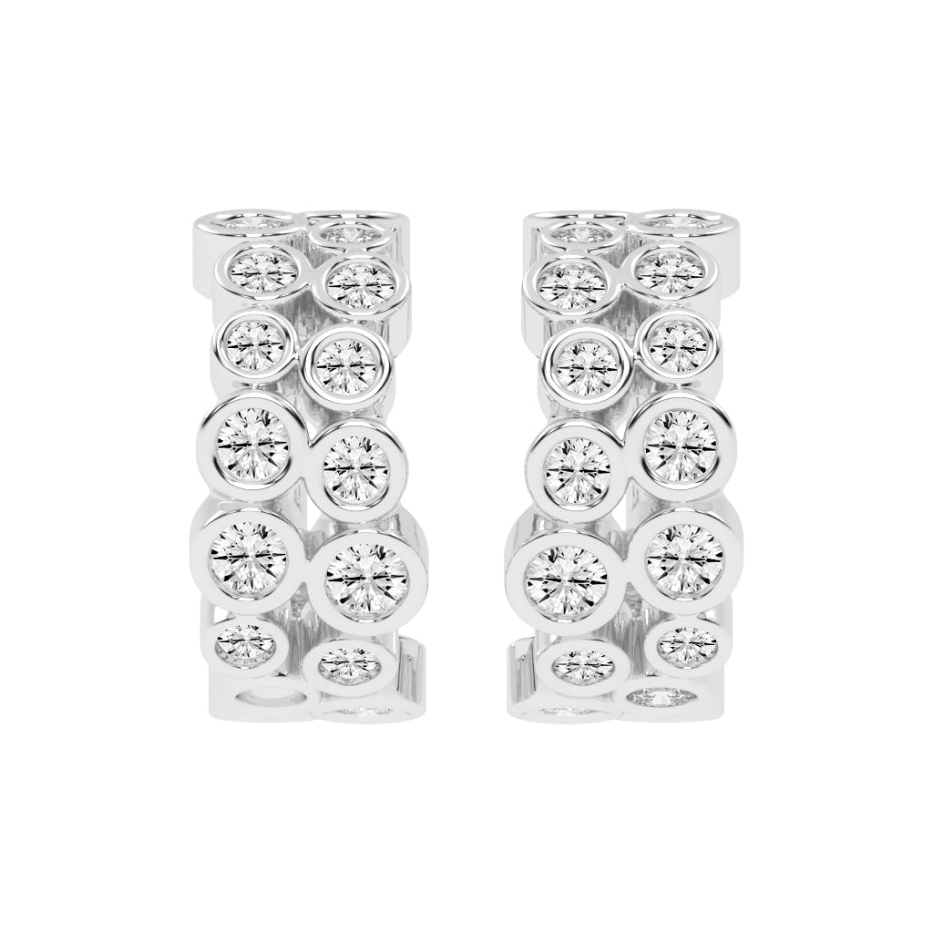 Bubble Brilliance Hoop Earrings