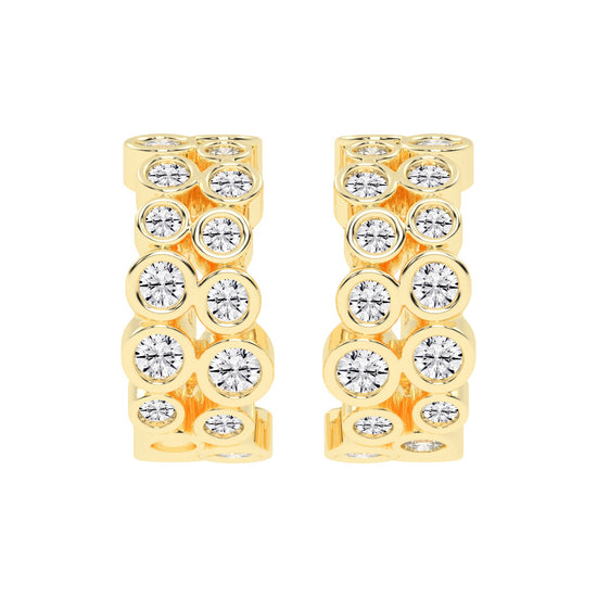 Bubble Brilliance Hoop Earrings
