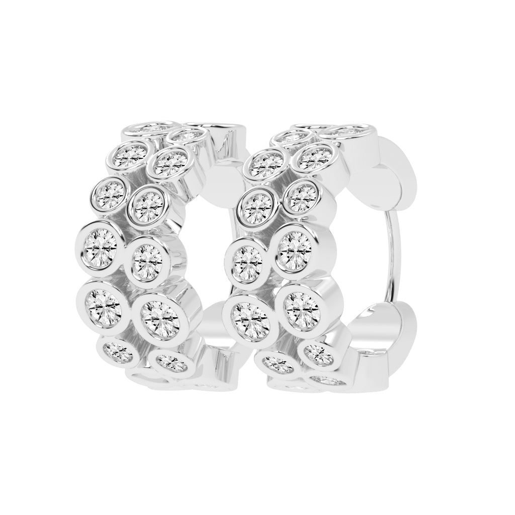 Bubble Brilliance Hoop Earrings