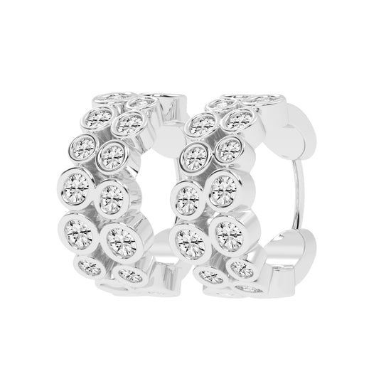 Bubble Brilliance Hoop Earrings