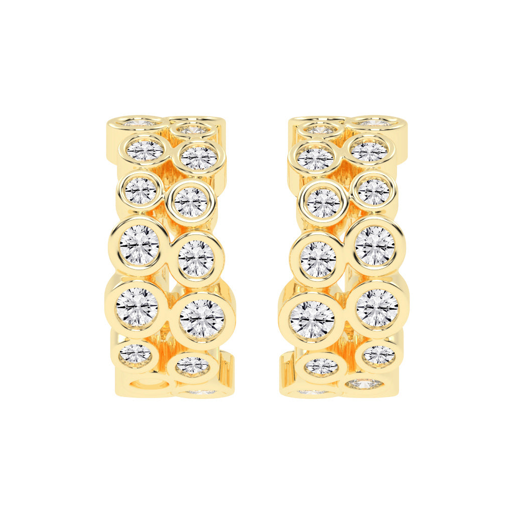 Bubble Brilliance Hoop Earrings