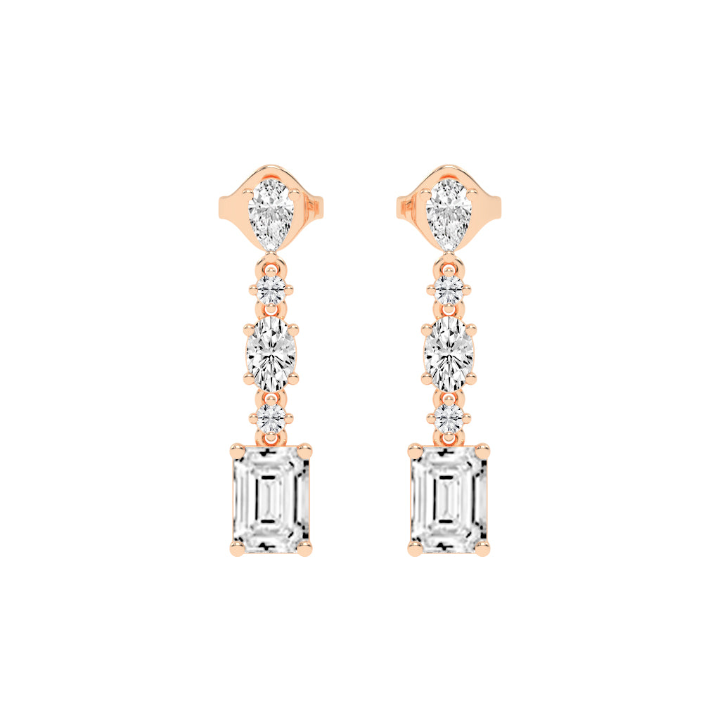 Multi-Cut Dazzle Dangler Earrings