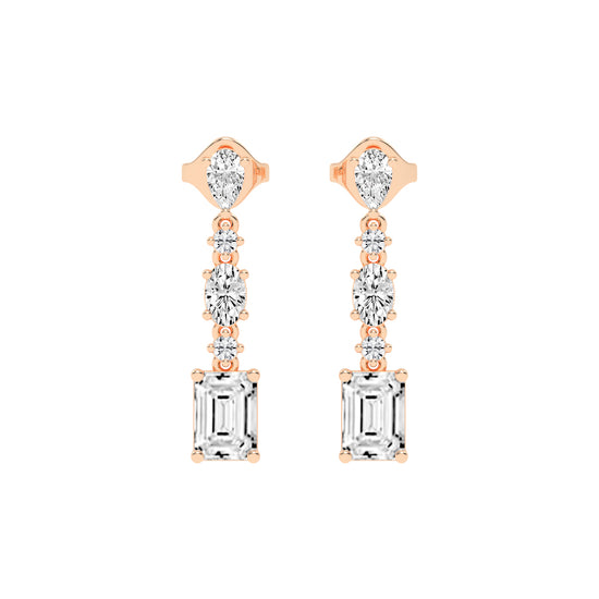 Multi-Cut Dazzle Dangler Earrings