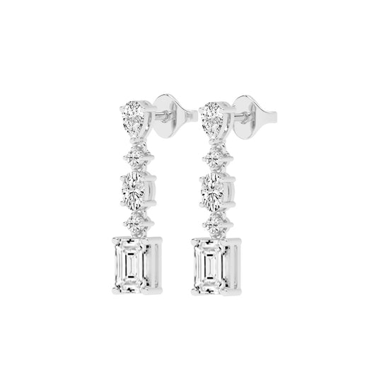 Multi-Cut Dazzle Dangler Earrings