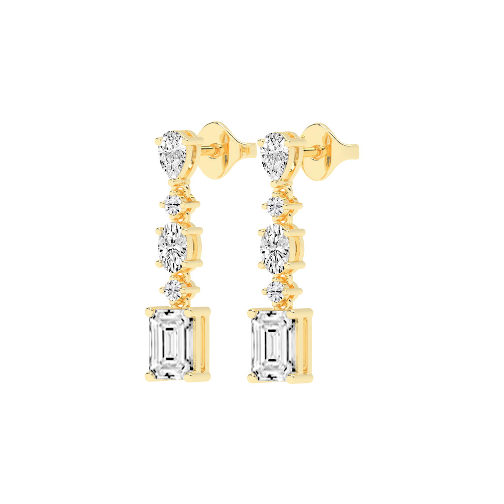 Multi-Cut Dazzle Dangler Earrings