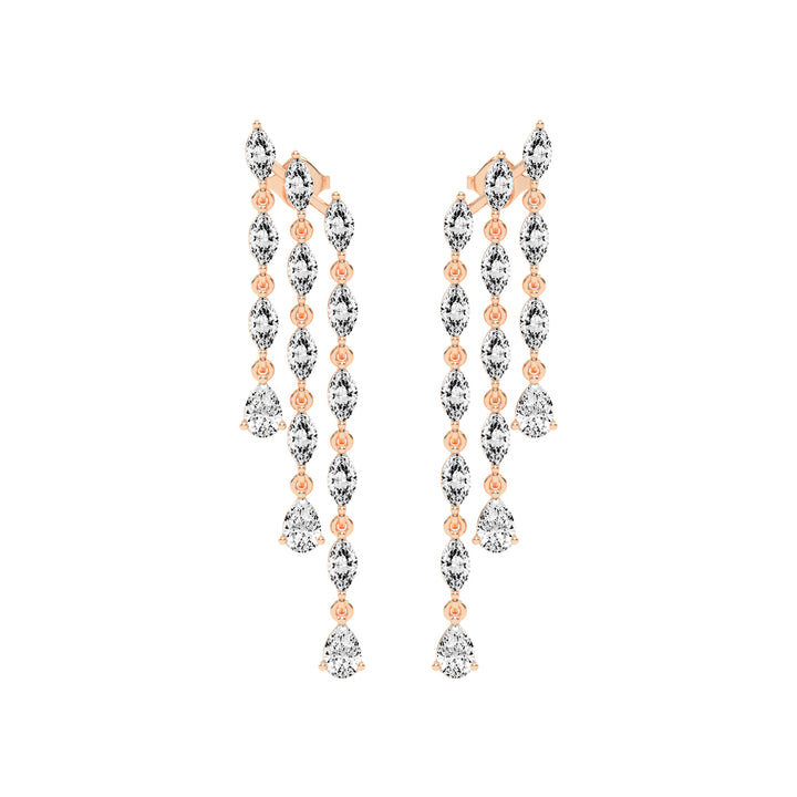 Cascading Pear & Marquise Drop Earrings