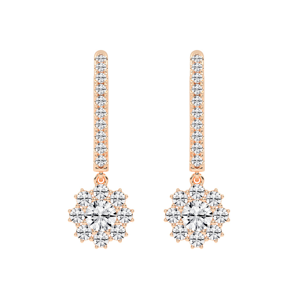 Luxline U-Hoop with Blossom Dangle