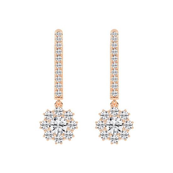Luxline U-Hoop with Blossom Dangle