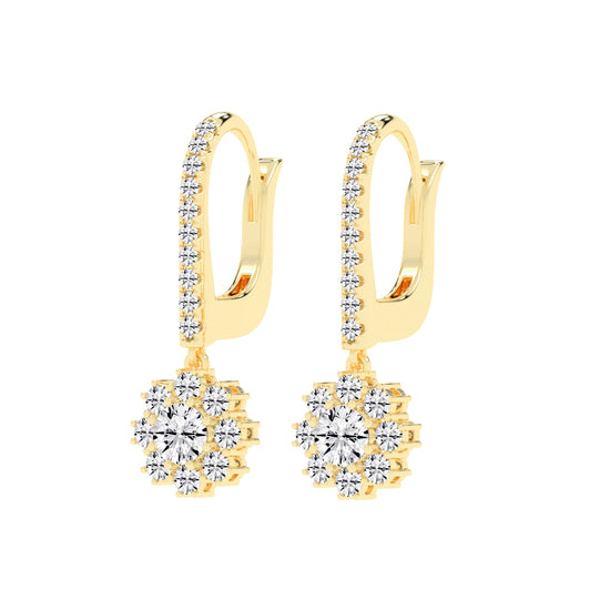 Luxline U-Hoop with Blossom Dangle