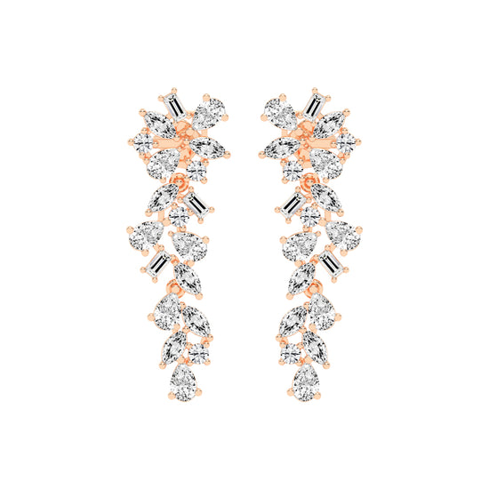 Multi-Shape Cascade Drop Earrings