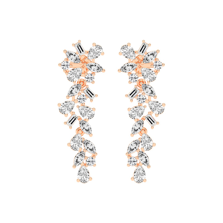 Multi-Shape Cascade Drop Earrings