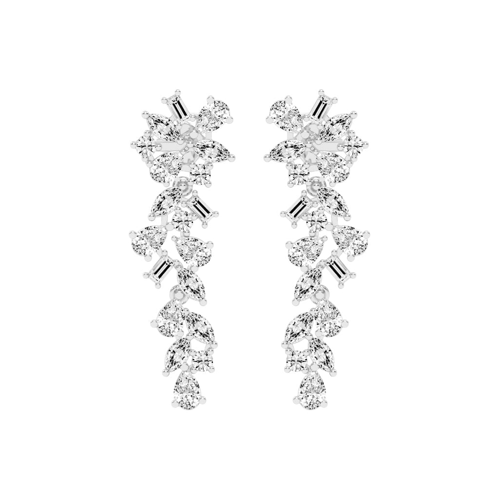 Multi-Shape Cascade Drop Earrings