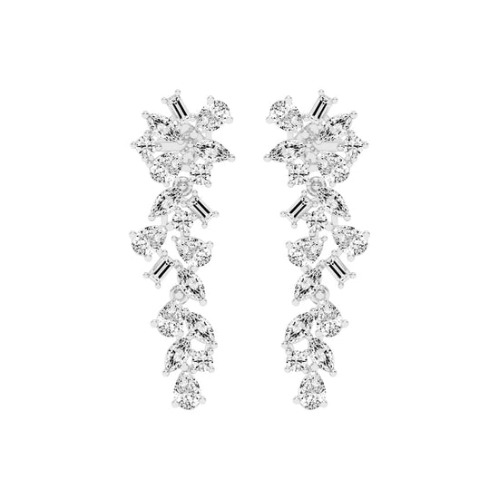 Multi-Shape Cascade Drop Earrings