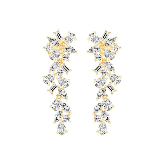 Multi-Shape Cascade Drop Earrings