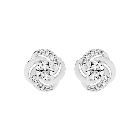 Swirl Shinelle Stud Earrings