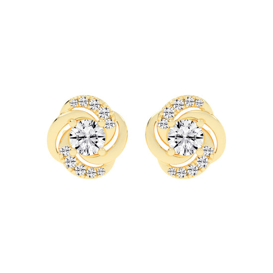 Swirl Shinelle Stud Earrings