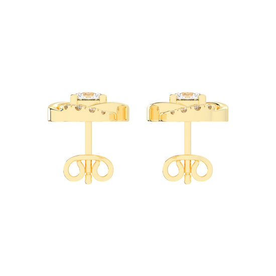 Swirl Shinelle Stud Earrings