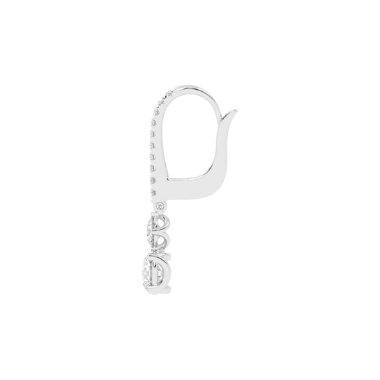 Sparkline U-Hoop Double Drop Earrings