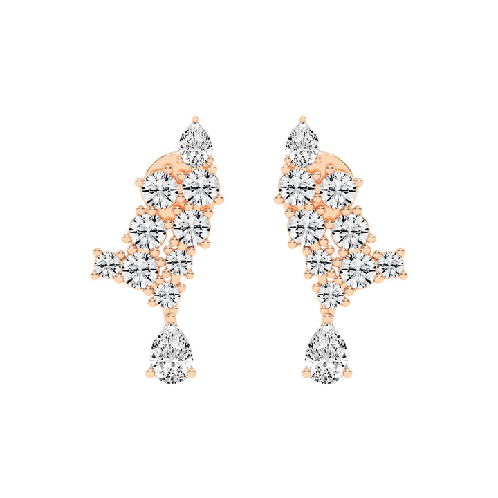 Cascading Pear & Marquise Ear Climbers