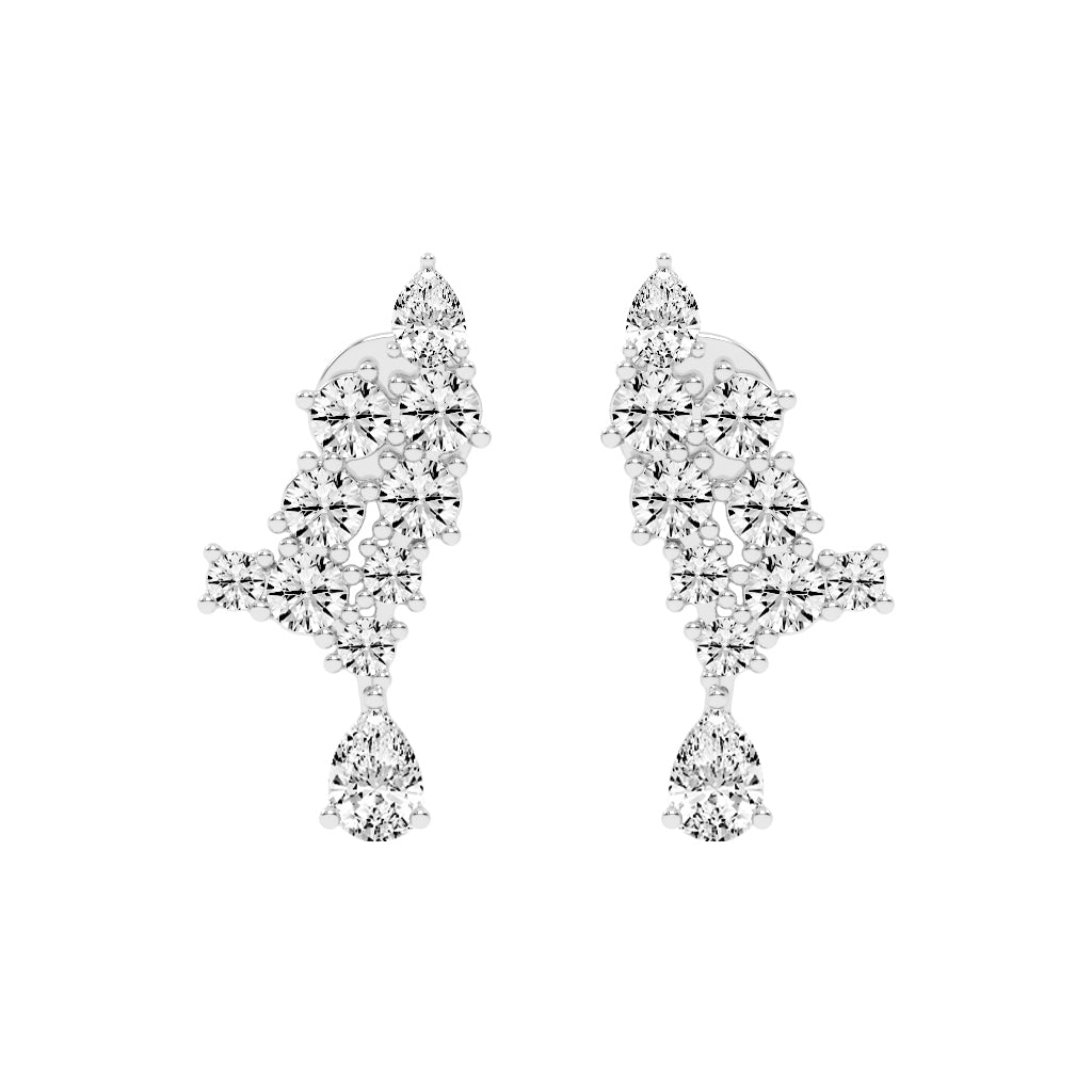 Cascading Pear & Marquise Ear Climbers