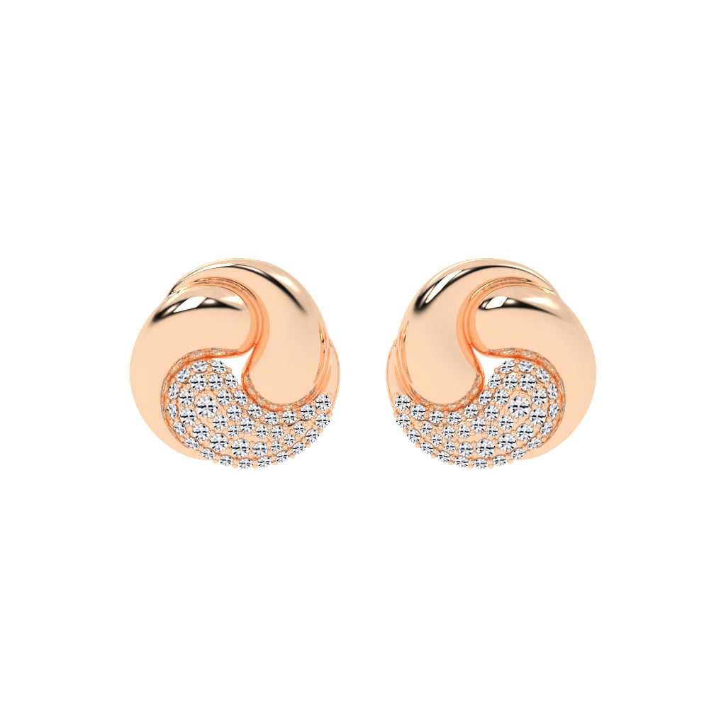 Crystaltrace Swirl Stud Earrings