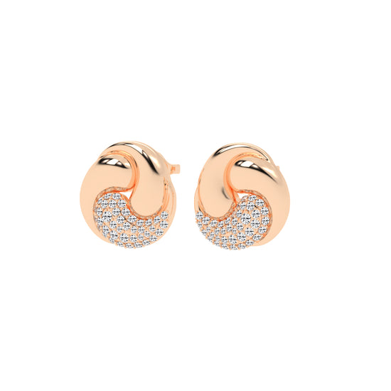 Crystaltrace Swirl Stud Earrings