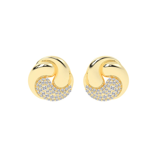 Crystaltrace Swirl Stud Earrings