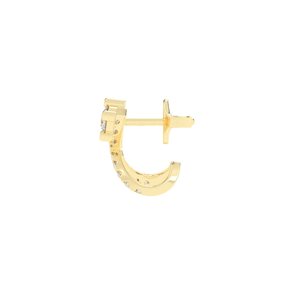 X-Cross Pave Stud Earrings