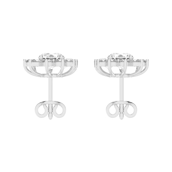 Floral Cluster Stud Earrings