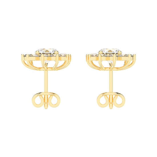 Floral Cluster Stud Earrings