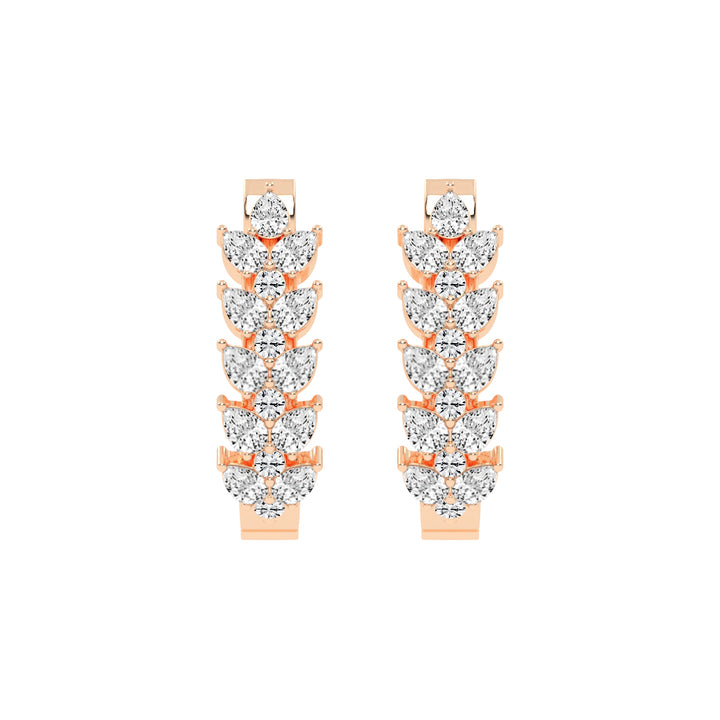 Pear-Shaped Vertical Hoop Earrings