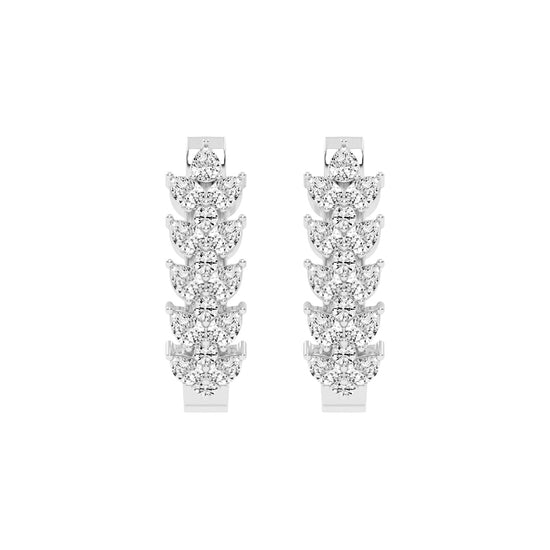Pear-Shaped Vertical Hoop Earrings