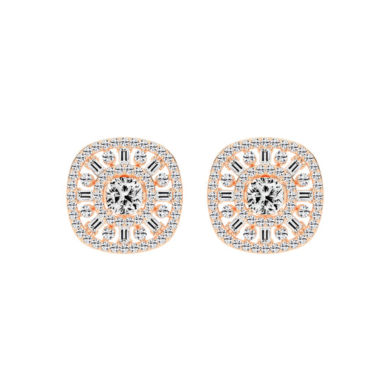 Dazzline Cushion Stud Earrings