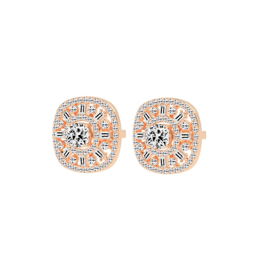 Dazzline Cushion Stud Earrings