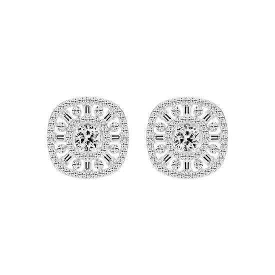 Dazzline Cushion Stud Earrings