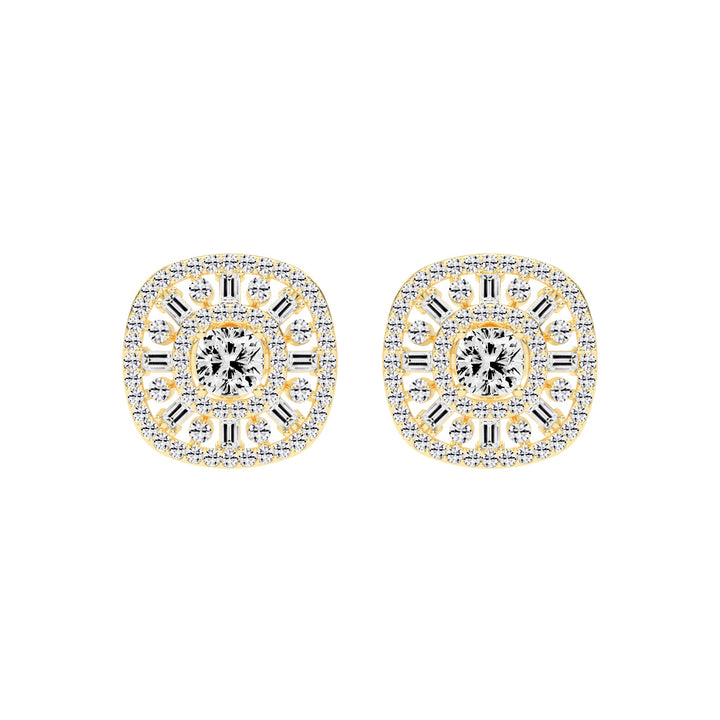 Dazzline Cushion Stud Earrings