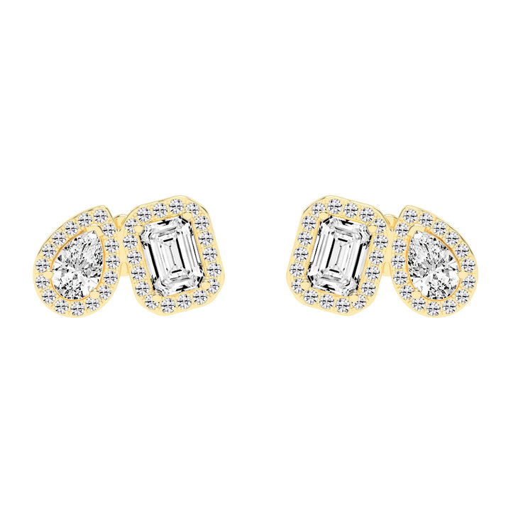 Convertible Halo Stud Earrings