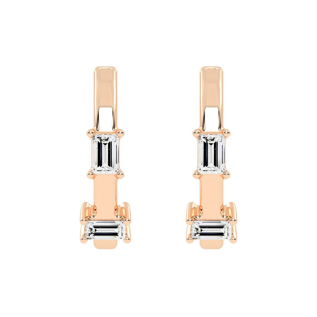 Baguette Hoop Earrings