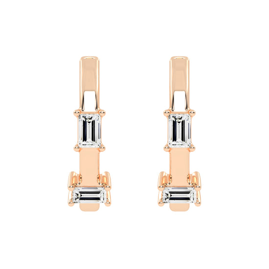 Baguette Hoop Earrings