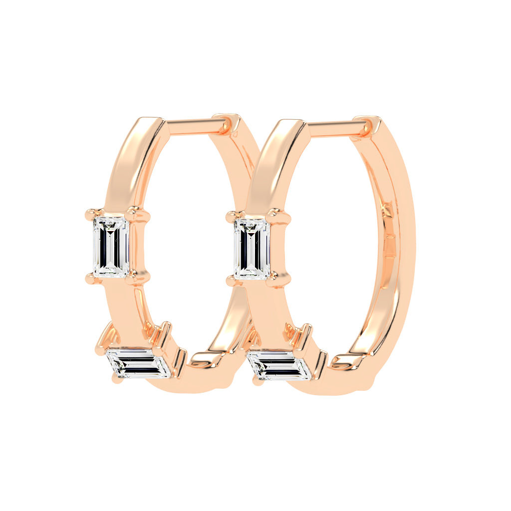 Baguette Hoop Earrings