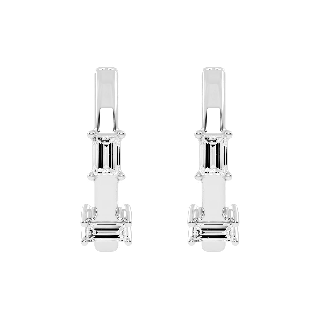 Baguette Hoop Earrings