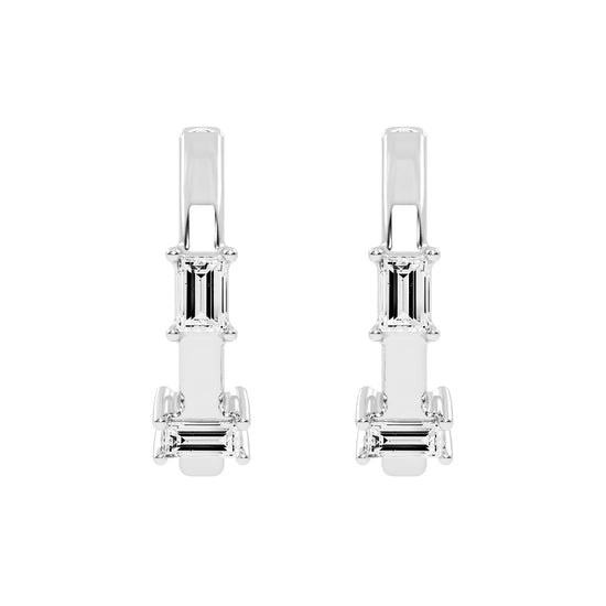 Baguette Hoop Earrings