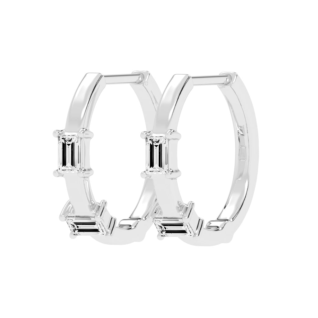 Baguette Hoop Earrings