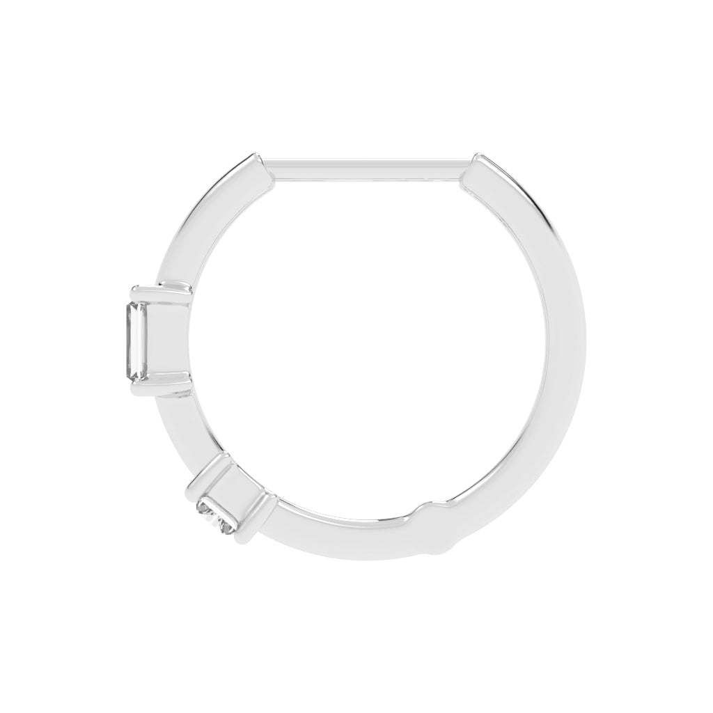 Baguette Hoop Earrings