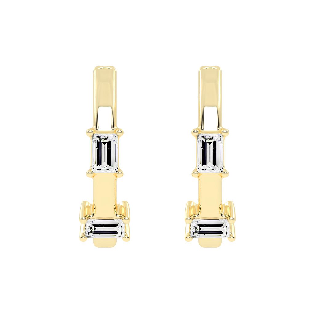 Baguette Hoop Earrings